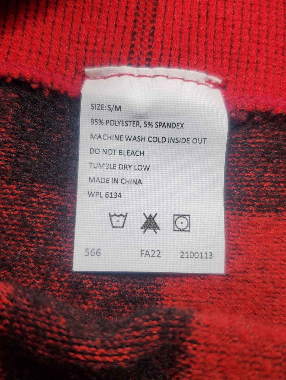 MUK LUKS Women's Fleece Lined Leggings S/M Red & Black Plaid Buffalo Check - Picture 7 of 10